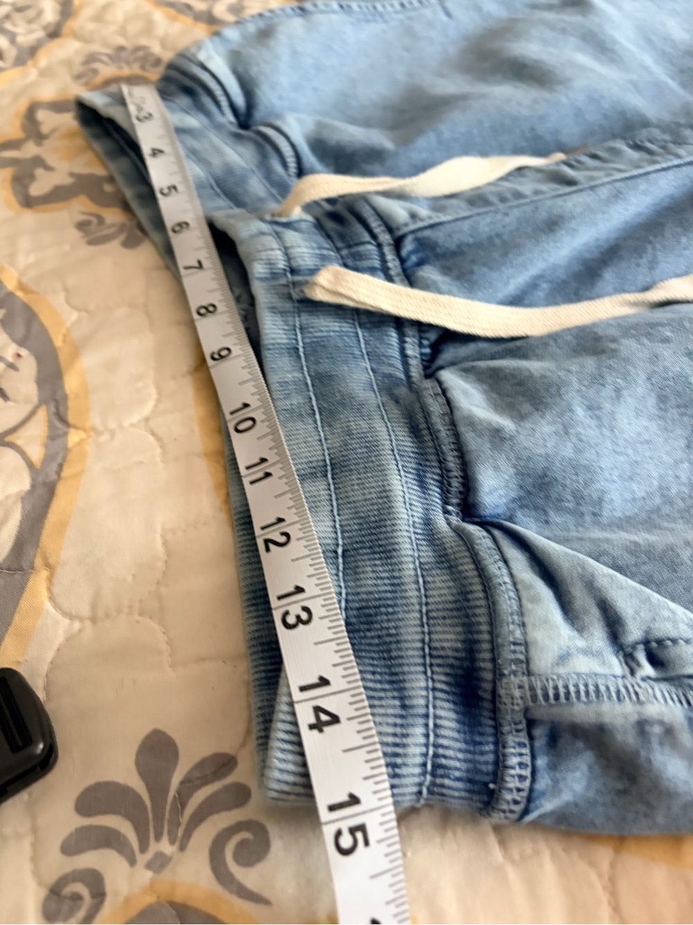 Aerie Soft Landing Wide Leg Light Blue Jean style Trousers, Drawstring, M - Picture 10 of 15